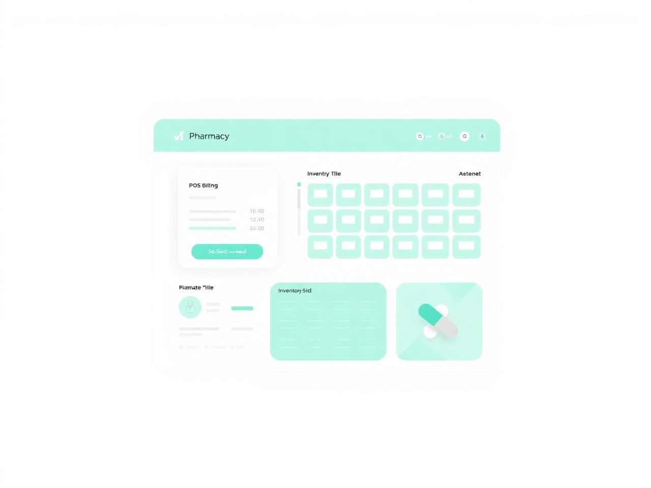 MedManthra pharmacy dashboard preview showing billing, inventory and GST