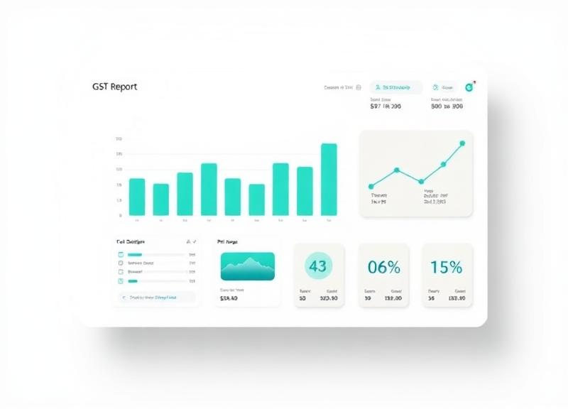 GST reports dashboard mockup